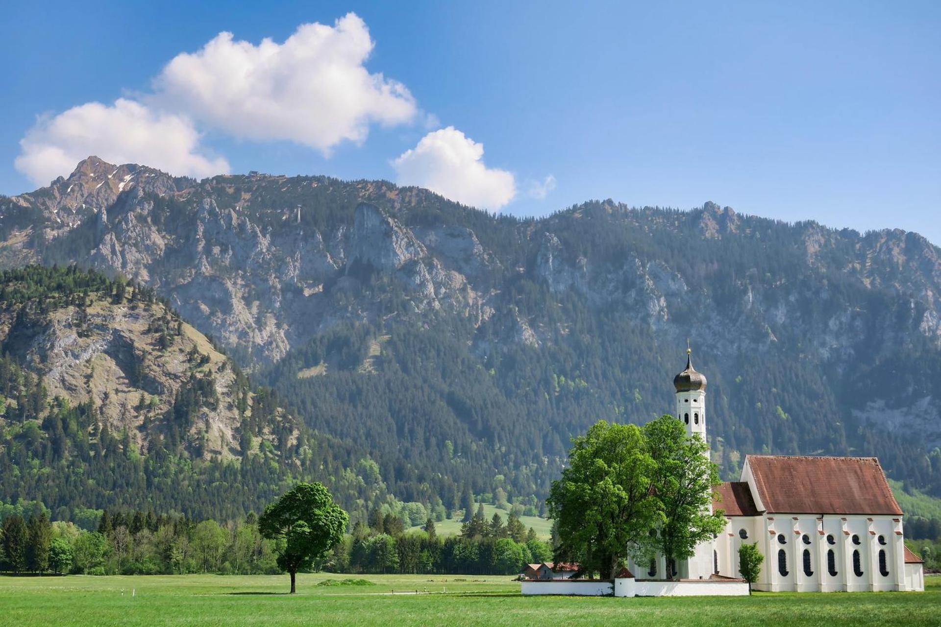 Ferienwohnung Herzstueck Im Haus Schlossblick Fussen Bagian luar foto